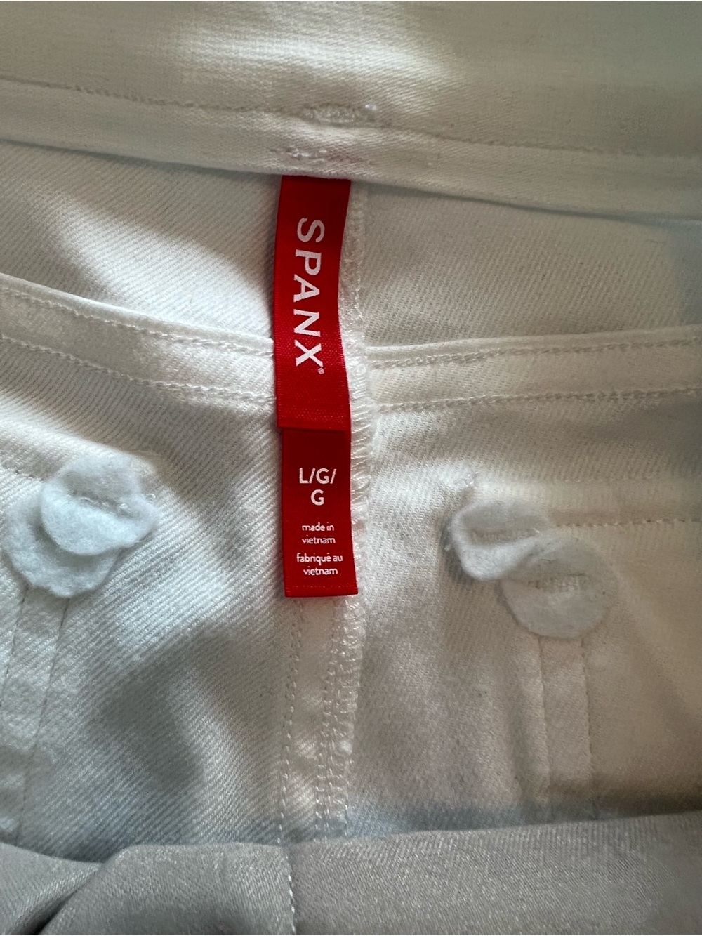 SPANX White Wide-Leg Cropped Twill Pants Size Large NWT - Picture 7 of 12